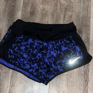 Nike Women's Black and Blue Shorts